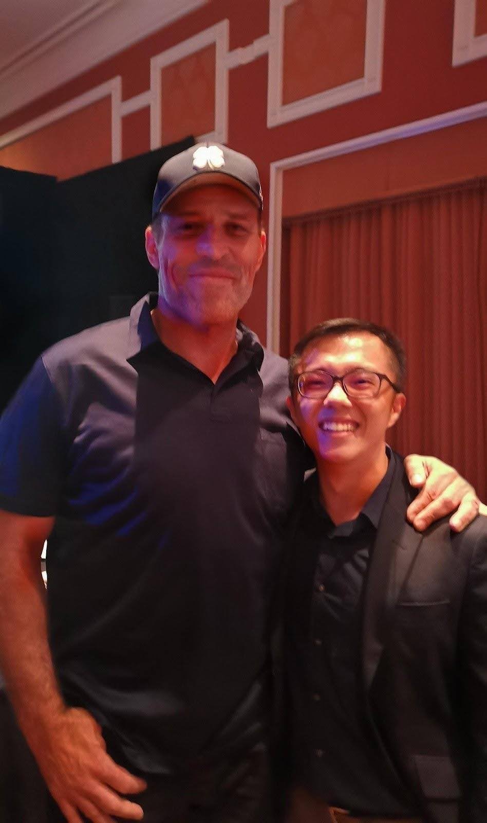 Marc Teo with Tony Robbins in 2019